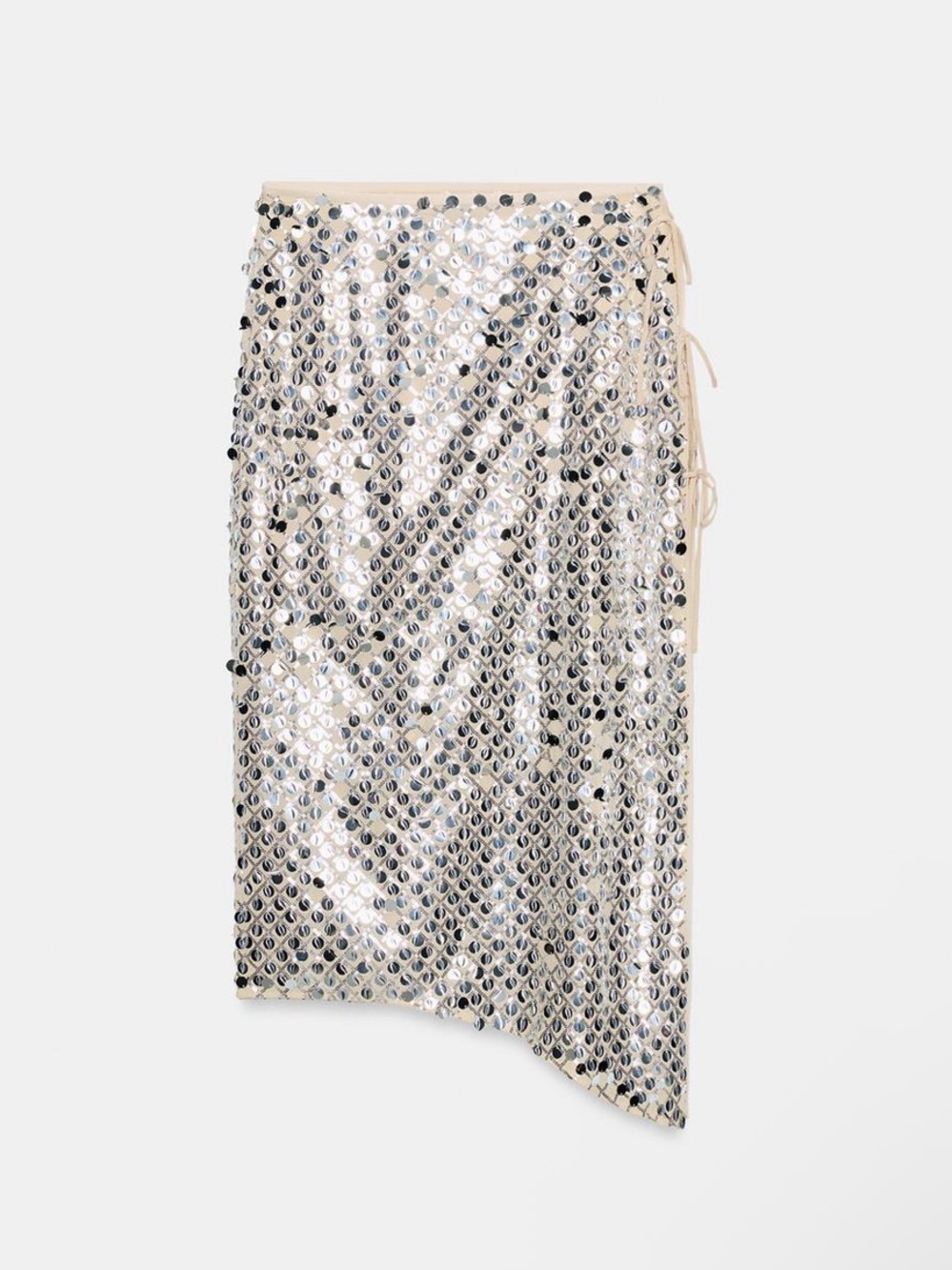 Zara Asymmetric Sequin Midi Skirt - Picture 1 of 6